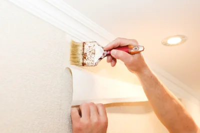 Pose de papier peint à Eyjeaux — revêtements muraux et toiles de verre